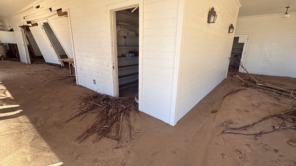 The historic Allerton House after Hurricane Lowell
